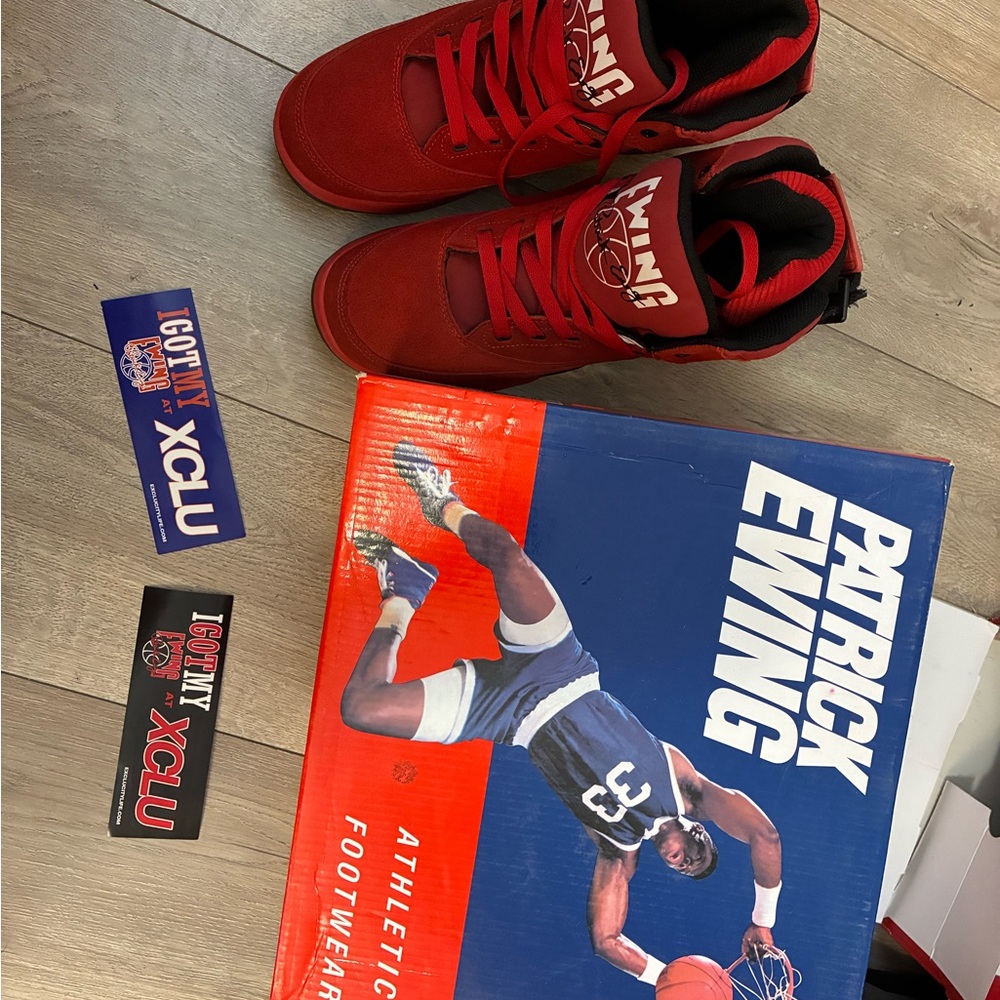Patrick Ewing Red Athletic Sneakers